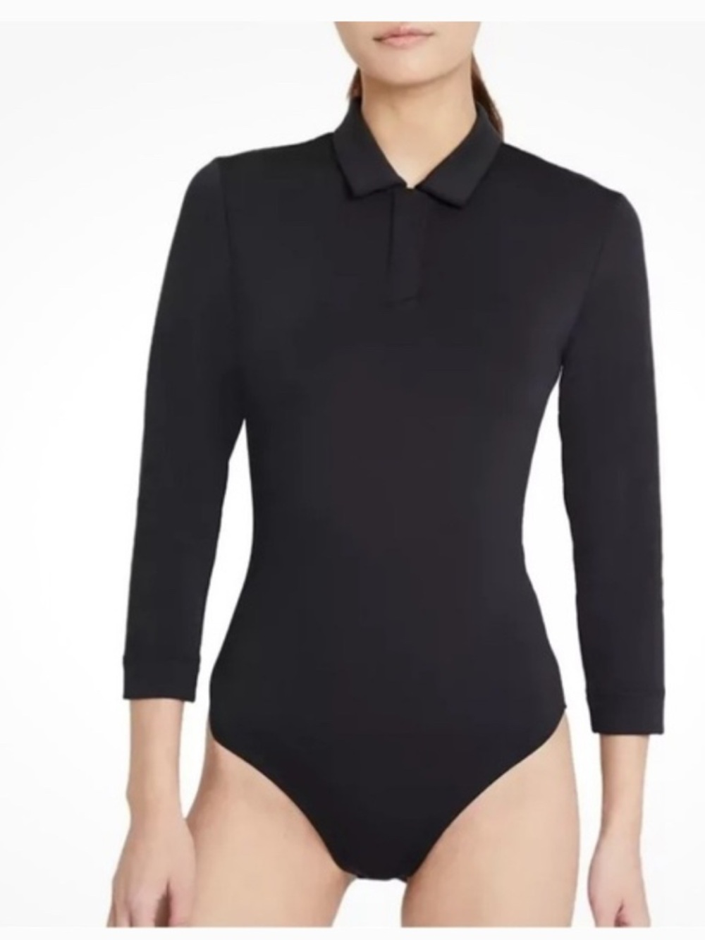 Nike dri fit Black Long Sleeve Polo bodysuit